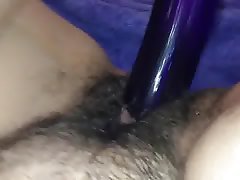 Brunette Dildo Hairy Masturbation Squirt 