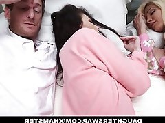 Blonde Brunette Facial Group Sex Small Tits 